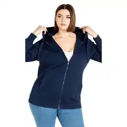 Walmart Avenue Women's Plus Size Felicity Zip Up Hood Fleece Jacket offer