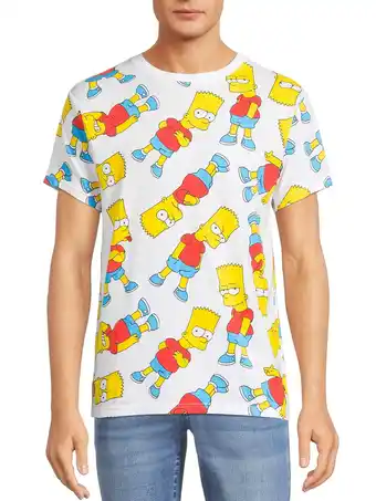 Walmart The Simpsons Men's & Big Men's Bart Simpson Allover Print Graphic Tee Shirt, S-3XL offer
