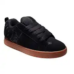 Walmart DC Men's Court Graffik Casual Skate Shoes BLACK/GUM offer