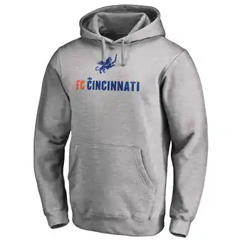Walmart Men's Heather Gray FC Cincinnati Victory Arch Pullover Hoodie offer
