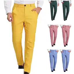 Walmart CHGBMOK Fall/Winter Men's Loose Sports Pants Rope Loosening Waist Color Pocket Trousers on Clearance offer