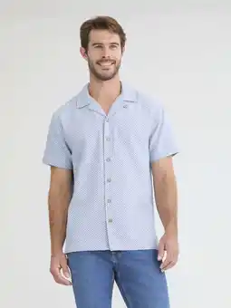 Walmart Fly By Night Men's and Big Men's Riviera Dobby Button Up Shirt with Short Sleeves, Sizes S-3XL offer