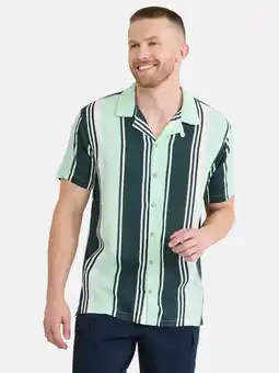 Walmart Fly By Night Men’s & Big Men’s Super Striped Button Up Shirt, Sizes S-3XL offer