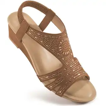 Walmart Ecetana Womens Wedge Sandals Open Toe Wedges Elastic Ankle Strap Platform Sandals Shoes offer