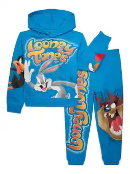 Walmart Looney Tunes Boys Graphic Hoodie and Joggers Set, 2-Piece, Sizes 4-20 offer