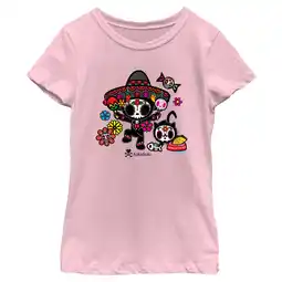 Walmart Girl's Tokidoki Dia De Los Muertos Adios and Skeletrino Graphic Tee Light Pink Small offer