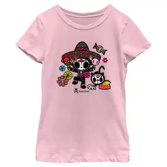 Walmart Girl's Tokidoki Dia De Los Muertos Adios and Skeletrino Graphic Tee Light Pink Small offer