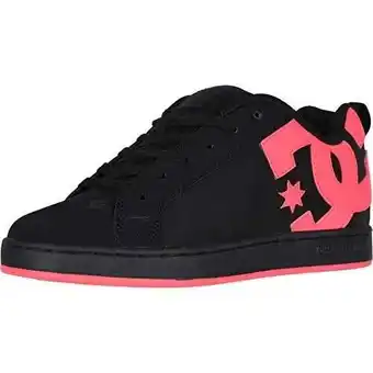 Walmart DC Women's Court Graffik Skate Shoe BLACK/ HOT PINK offer