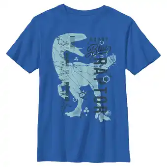 Walmart Boy's Jurassic World RP02 Blue Raptor Graphic Tee Royal Blue X Small offer