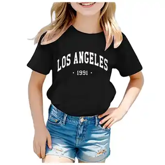 Walmart ZPWKLM ZPWKLM Crew Neck Short Sleeve Letter Prints Tees For Infnat Blouse For Infnants size 2-3T offer