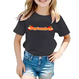 Walmart ZPWKLM ZPWKLM Tees For Child Short Sleeve Crew Neck Monthly Word Prints Top For Girls Boys size 2-3T offer