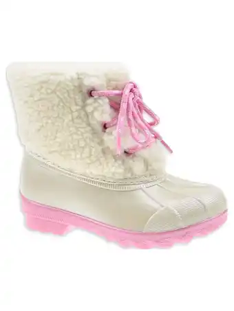 Walmart Girls Toddler Wonder Nation Sherpa Winter Duck Boot offer