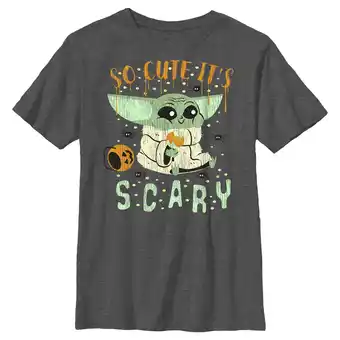 Walmart Boy's Star Wars: The Mandalorian Halloween So Cute It’s Scary Graphic Tee Charcoal Heather Large offer