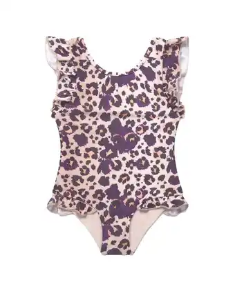 Walmart Boardies girls Boardies¨ Cheetah Ruffle Swimsuit, 12 offer