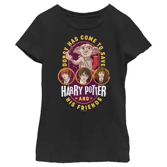 Walmart Girl's Harry Potter Dobby Has Come to Save Cartoon Graphic Tee Black Small offer