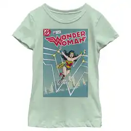 Walmart Girl's Wonder Woman Comic Book Cover Graphic Tee Mint Large offer