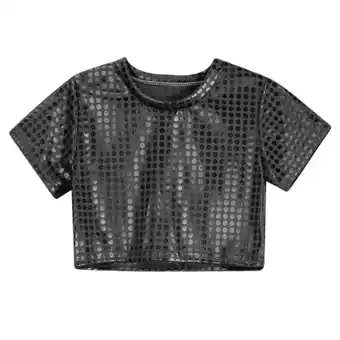 Walmart ZPWKLM Sequin Glitter Tees For Toddler Party Short Sleeves Clothing For Kids size 18-24M offer