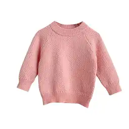 Walmart AherBiu Newborn Infant Baby Clothes Girls Boys Sweaters Long Sleeve Crewneck Knitted Pullover Tops offer