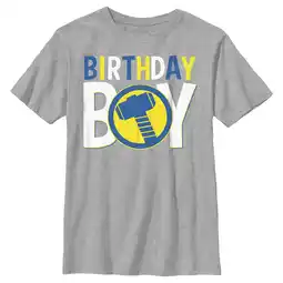 Walmart Boy's Marvel Birthday Boy Thor Hammer Graphic Tee Athletic Heather Medium offer