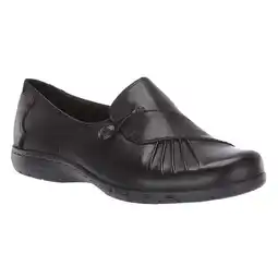Walmart Cobb Hill Paulette Slip-On Shoes Womens Black Leather Size 7 Wide CAG01BK offer