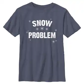 Walmart Boy's Lost Gods Snow Problem Graphic Tee Navy Blue Heather Large offer