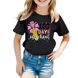 Walmart ZPWKLM ZPWKLM Casual Shirt For Child Print Round Neck Loose Short Sleeve Top For Newborns size 3-4T offer
