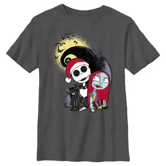Walmart Boy's The Nightmare Before Christmas Jack and Sally Christmas Portrait Graphic Tee offer