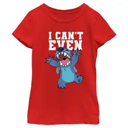 Walmart Girl's Lilo & Stitch I Can't Even Stitch Graphic Tee Red Small offer