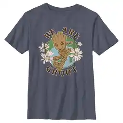 Walmart Boy's Guardians of the Galaxy Earth Day We Are Groot Graphic Tee Navy Blue Heather X Large offer