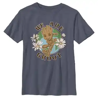Walmart Boy's Guardians of the Galaxy Earth Day We Are Groot Graphic Tee Navy Blue Heather X Large offer