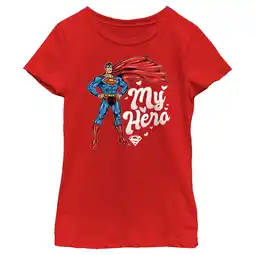 Walmart Girl's Superman My Hero Graphic Tee Red Medium offer