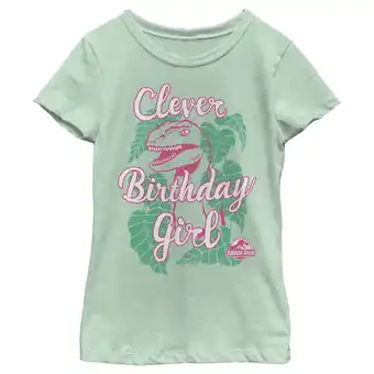 Walmart Girl's Jurassic Park Clever Birthday Graphic Tee Mint X Small offer