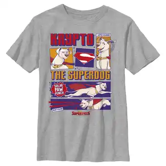 Walmart Boy's DC League of Super-Pets Krypto the Superdog Graphic Tee Athletic Heather Medium offer