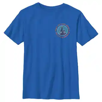 Walmart Boy's The Little Mermaid Ariel Part of Your World Quote Graphic Tee Royal Blue Medium offer