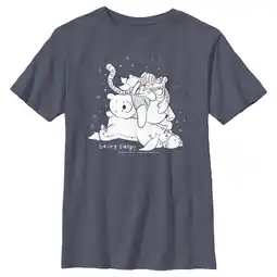 Walmart Boy's Winnie the Pooh Beary Sleepy Graphic Tee Navy Blue Heather Medium offer