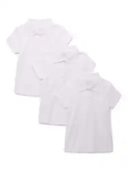 Walmart Garanimals Toddler Girls Polo Shirt with Short Sleeves, 3-Pack, Sizes 18M-5T offer