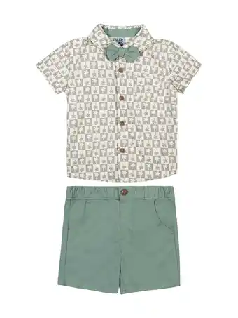Walmart Little Lad Newborn Boys' Short Sleeve Shirt and Short, 2-Piece Set, Sizes 0-3M-6-9M offer