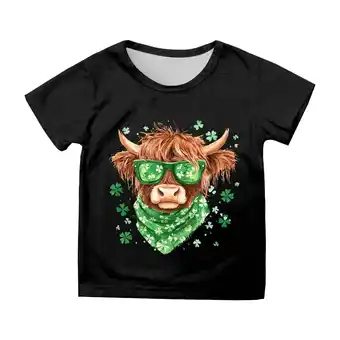 Walmart ZPWKLM ZPWKLM T-Shirts For Toddler Newborn Short Sleeve Printed Round Neck Top For Kids size 3-4T offer