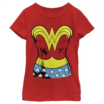 Walmart Girl's Wonder Woman Realistic Costume Graphic Tee Red X Small offer