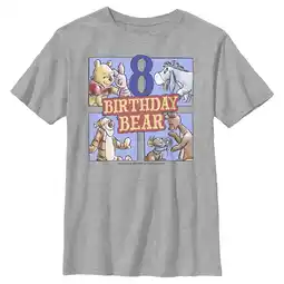 Walmart Boy's Winnie the Pooh 8 Birthday Bear Graphic Tee Athletic Heather Medium offer