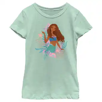 Walmart Girl's The Little Mermaid Ariel Wave Graphic Tee Mint X Small offer
