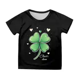 Walmart ZPWKLM T-Shirts For Newborn Newborn Short Sleeve Printed Round Neck Blouse For Kids size 3-4T offer