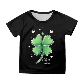 Walmart ZPWKLM T-Shirts For Newborn Newborn Short Sleeve Printed Round Neck Blouse For Kids size 3-4T offer
