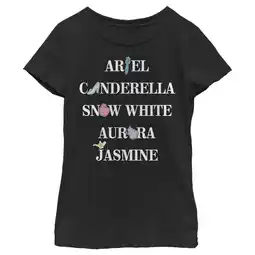 Walmart Girl's Disney Character Symbols Graphic Tee Black Large offer