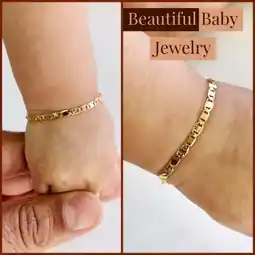 Walmart Newborn Baby/Childrens Boys/Girls Gold Filled Baby Bracelet Valentino Link Families Jewelry offer