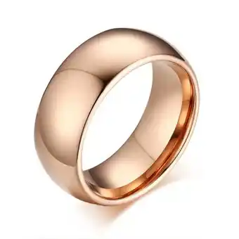 Walmart Silver/Gold/Rose Gold 8MM Tungsten Steel Wedding Band Men/Women's Ring Size 5-13 offer