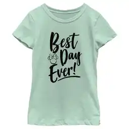 Walmart Girl's Minnie Mouse Best Day Ever Logo Graphic Tee Mint Small offer