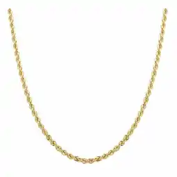 Walmart 10K Solid Yellow Gold Necklace Gold Rope Chain 1.5MM 16 18 20 22 24 30 offer