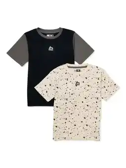 Walmart RBX Boys Paint Splattered Active T-Shirt, 2-Pack, Sizes 8-16 offer