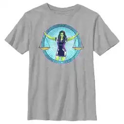 Walmart Boy's She-Hulk: Attorney at Law Super Human Law Division Graphic Tee Athletic Heather Medium offer